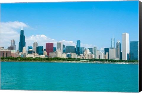 Framed Skyline Of Chicago, Illinois Print