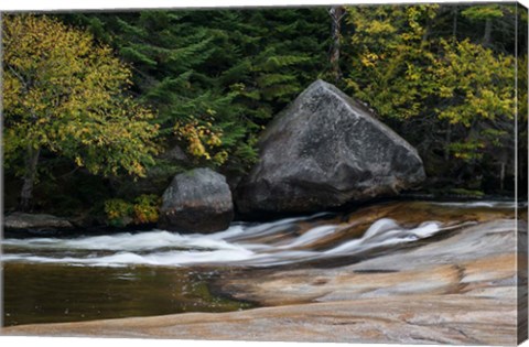 Framed Ledge Falls At Baxter State Park, Maine Print