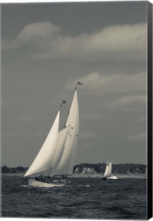 Framed Annual Schooner Festival, Gloucester (BW) Print