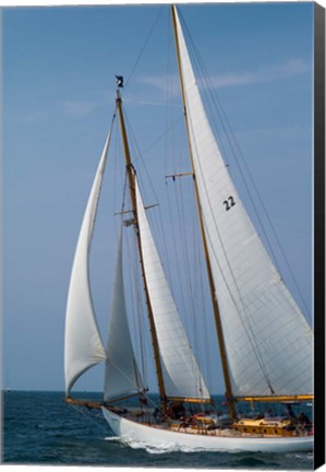 Framed Schooner #22 Sailing, Massachusetts Print