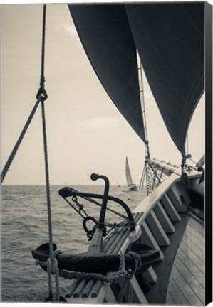 Framed Annual Schooner Festival, Anchor, Massachusetts (BW) Print