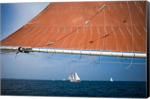 Framed Horizontal Schooner Rigging, Cape Ann, Massachusetts Print