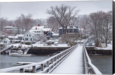 Framed Cape Ann In The Winter, Massachusetts Print