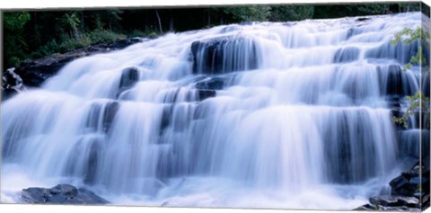 Framed Wide Cascade Of Bond Falls On The Ontonagon River Print