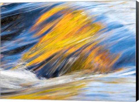 Framed Flowing Rapids Of The Ontonagon River Print