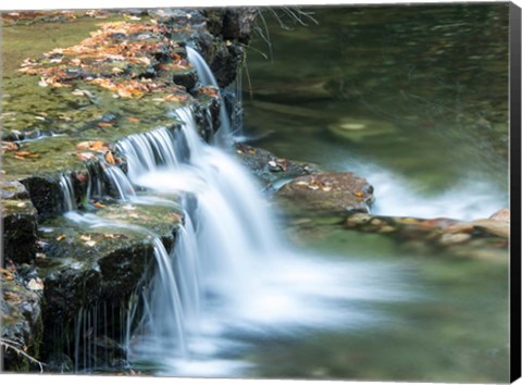 Framed Lower Au Train Falls, Michigan Print