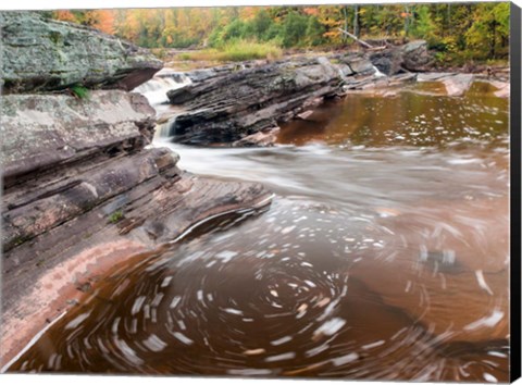 Framed Bonanza Falls Whirlpool, Michigan Print