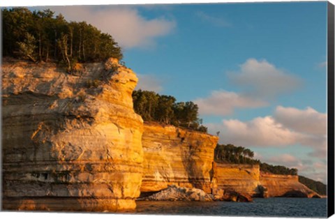 Framed Battleship Row, Lake Superior, Michigan Print