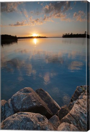 Framed Sunset On Kabetogama Lake, Voyageurs National Park Print