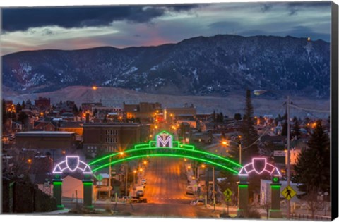 Framed Park Street In Butte, Montana Print