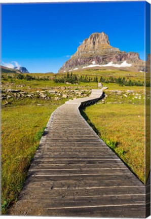 Framed Hidden Lake Trail At Logan Pass, Glacier National Park, Montana Print