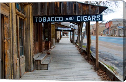 Framed Tobacco Gold Rush Store In Virginia City, Montana Print