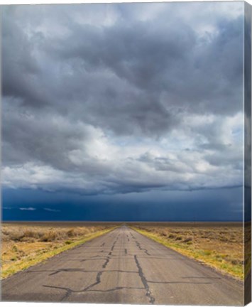 Framed Road Into Approaching Storm, Nevada Print