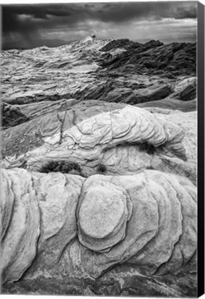 Framed Fire Valley Overlook, Nevada (BW) Print