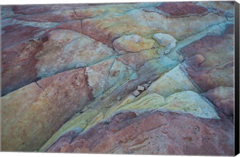 Framed Eroded Layered Sandstone, Nevada Print
