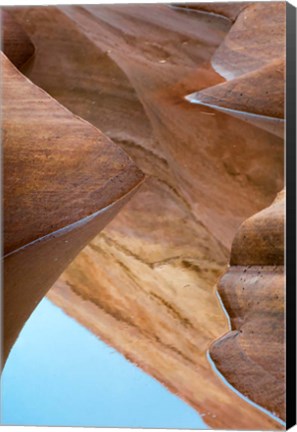 Framed Water Filled Slot Canyon, Nevada Print