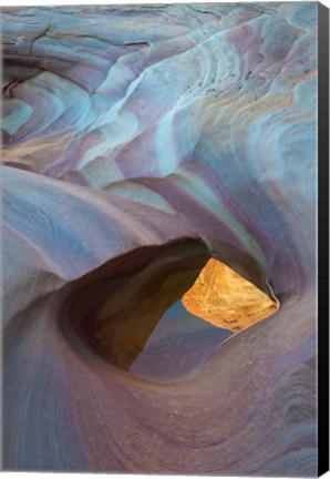 Framed Swirling Polished Sandstone Design, Nevada Print