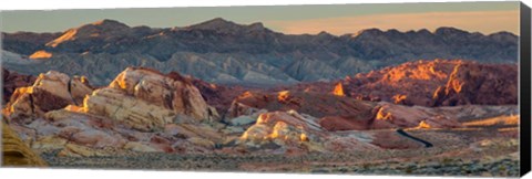 Framed Panorama Of Valley Of Fire State Park, Nevada Print