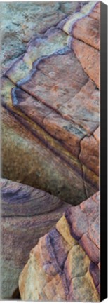 Framed Abstract Lines In Sandstone Rocks At Valley Of Fire State Park Print