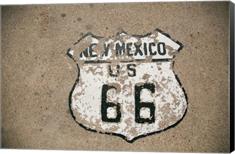 Framed New Mexico State Route 66 Sign Print