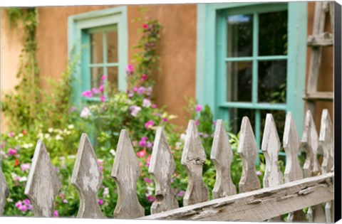 Framed Home Garden, Taos, New Mexico Print