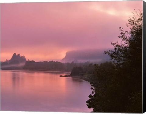 Framed Fog Along The Columbia River, Oregon Print