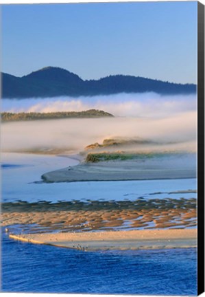 Framed Fog Over Netarts Bay, Oregon Print