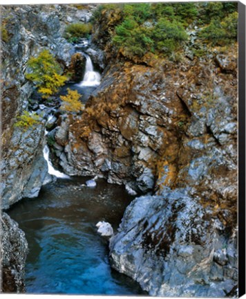 Framed Stair Creek Falls Along The Rogue River, Oregon Print