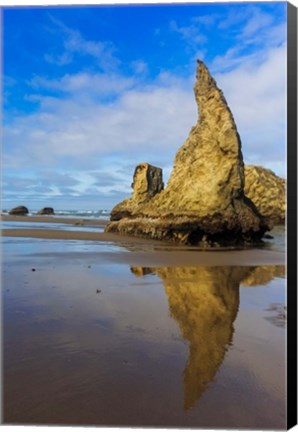 Framed Wizard&#39;s Hat Formation At Bandon Beach, Oregon Print