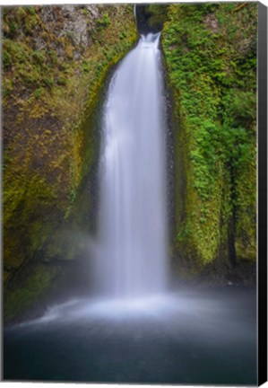 Framed Wahclella Falls, Columbia River Gorge, Oregon Print