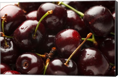 Framed Close-Up Of Fresh Cherries Print