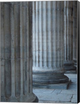 Framed Columns Of The Merchants Exchange Building, Pennsylvania Print