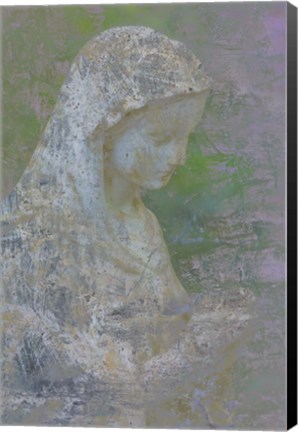 Framed Pastel Abstract Statue Of The Madonna Print