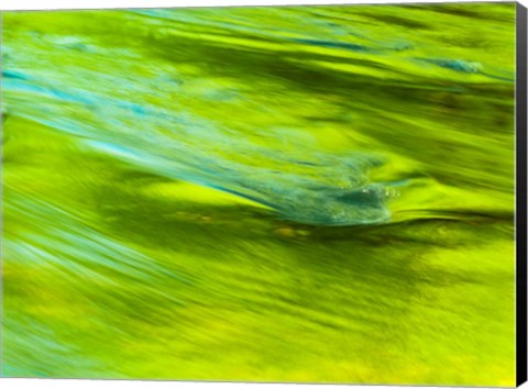 Framed Spring Reflection On The Little Pigeon River Print