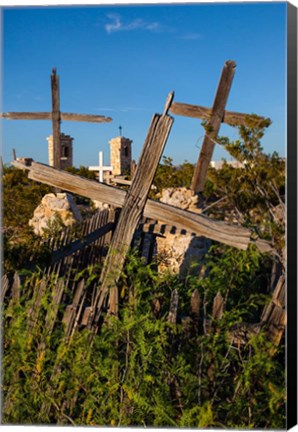 Framed Cemetery In Old Terlingua, Texas Print