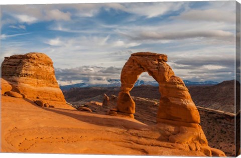 Framed Delicate Arch At Sunsetm Utah Print