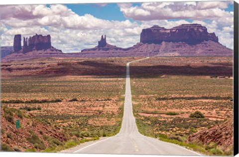 Framed Road Through Monument Valley Print