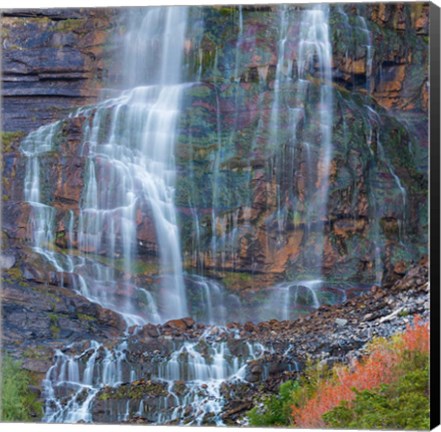 Framed Rainbow View Of Bridal Veil Falls, Utah Print