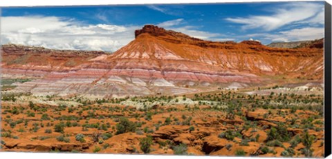 Framed Panorama Of The Grand Staircase-Escalante National Monument Print