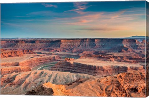 Framed Sunset At Deadhorse Point State Park Print