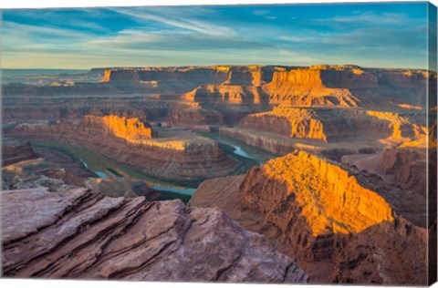 Framed Sunrise At Dead Horse Point State Park Print