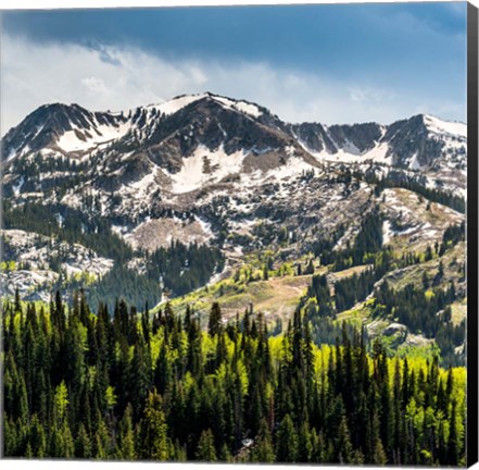 Framed Ski Resort From Guardsmans Pass Road Print