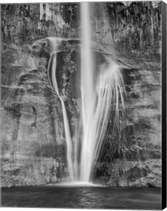 Framed Lower Calf Creek Falls Escalante, Utah (BW) Print