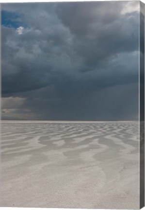 Framed Flooded Desert Floor At The Bonneville Salt Flats, Utah Print