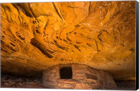 Framed Cap Rock Ruin, Cedar Mesa Wilderness Areal, Utah Print