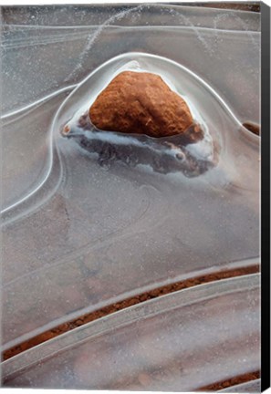 Framed Rock Embedded With Frozen Ice, Utah Print