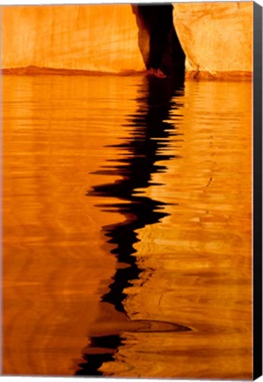 Framed Tapestry Wall Reflection&#39;s Detail At Sunrise, Utah Print