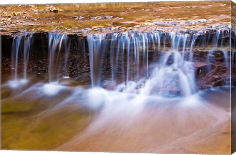 Framed Cascade Along The Left Fork Of North Creek, Zion National Park, Utah Print