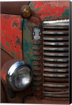 Framed Rusted And Abandoned International Truck Print