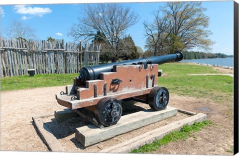 Framed Jamestown Island Cannonm Virginia Print